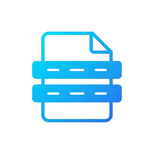 Blue icon of a printer with a paper on a white background